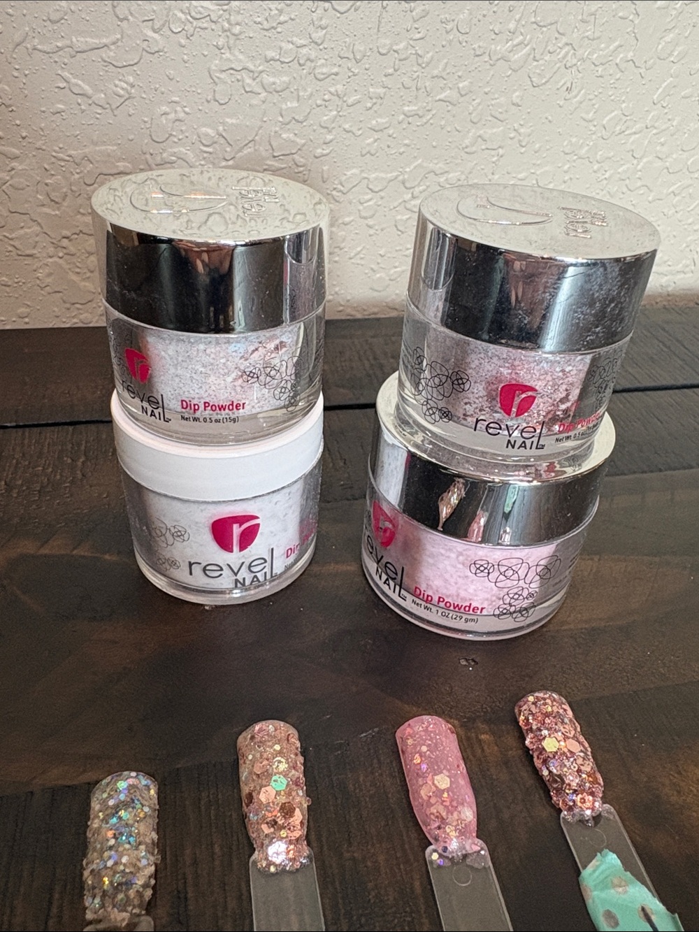 Chunky Glitter Dip Powder Set - Sparkling Pink Shades